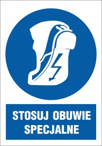 ZNAK BHP STOSUJE OBUWIE SPECJALNE BUTY ROBOCZE