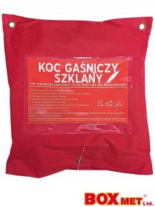 KOC GAŚNICZY SZKLANY ODPORNY NA PŁOMIENIE
