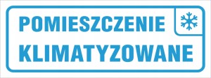 POMIESZCZENIE KLIMATYZOWANE ZNAK