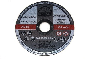 TARCZA,TARCZE DO CIĘCIA aluminium mosiądzu 125X1,6