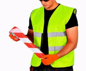 KAMIZELKA OSTRZEGAWCZA r.3XL odblaskowa z PASAMI