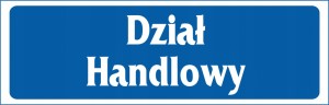 ZNAK informacyjny DZIAŁ HANDLOWY