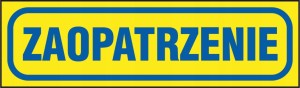 ZNAK ZAOPATRZENIE do magazynu sklepu hurtowni