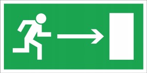 Znak ewakuacyjny Kierunek do wyjścia drogi ewakua