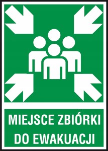ZNAK TABLICA BHP Miejsce zbiórki do ewakuacji