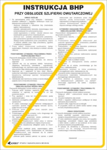 ZNAK TABLICA Instrukcja przy obsłudze szlifierki