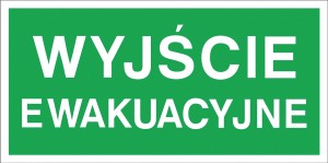 ZNAK BHP WYJŚCIE EWAKUACYJNE