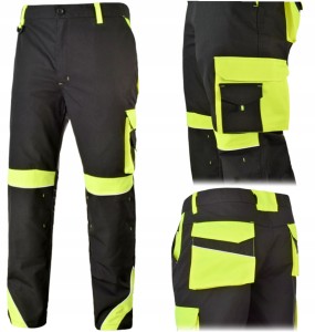 SPODNIE do pasa ROBOCZE 270g BHP ODBLASKOWE HI-VIS