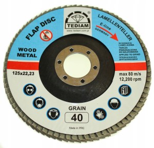 TARCZA LISTKOWA LAMELKA 125X22,2 gr 40 TEDIAM
